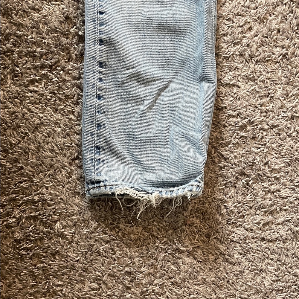 Agolde Light Blue Straight Leg Jeans - Picture 10 of 16